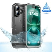 SPORTLINK Waterproof Case for iPhone 16 Shockproof Dustproof Phone Screen Protector Cover 6.1 inch - Frosted Black